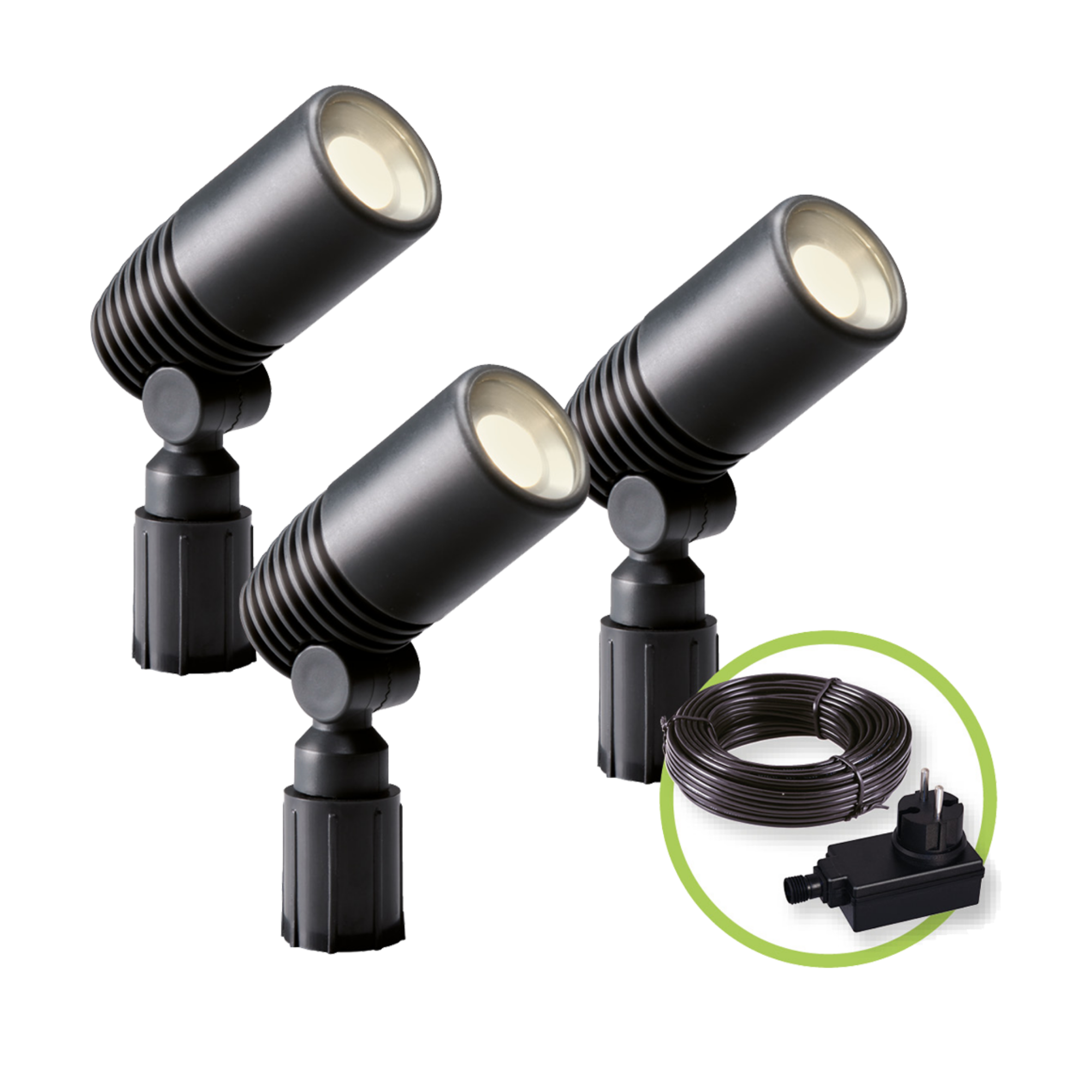 Set van 3 Alder Schijnspots 12 volt